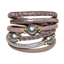 Load image into Gallery viewer, Italian Wrap Leather Bracelet With Mother of Pearl - DIDAJ