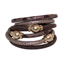 Load image into Gallery viewer, Italian Wrap Leather Bracelet With Mother of Pearl - DIDAJ