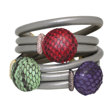 Load image into Gallery viewer, Italian Wrap Leather Bracelet With Exotic Leather Connectors - DIDAJ
