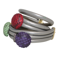 Load image into Gallery viewer, Italian Wrap Leather Bracelet With Exotic Leather Connectors - DIDAJ
