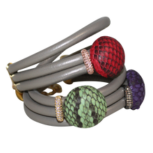Load image into Gallery viewer, Italian Wrap Leather Bracelet With Exotic Leather Connectors - DIDAJ