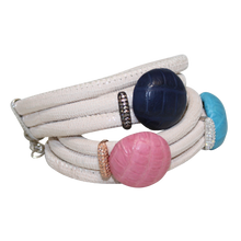 Load image into Gallery viewer, Italian Wrap Leather Bracelet With Exotic Leather Connectors - DIDAJ