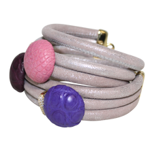 Load image into Gallery viewer, Italian Wrap Leather Bracelet With Exotic Leather Connectors - DIDAJ