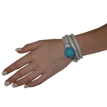 Load image into Gallery viewer, Gold & Coral Snake Italian Wrap Leather Bracelet With CZ Slider & Coral Stingray Sphere - DIDAJ