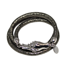 Load image into Gallery viewer, Italian Wrap Leather Bracelet With Magnetic Hands - DIDAJ