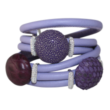 Load image into Gallery viewer, Italian Wrap Leather Bracelet With Exotic Leather Connectors - DIDAJ