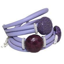 Load image into Gallery viewer, Italian Wrap Leather Bracelet With Exotic Leather Connectors - DIDAJ