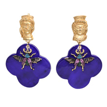 Load image into Gallery viewer, Buffalo Horn Flower Style Lacquered Earrings - DIDAJ