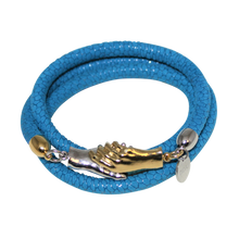 Load image into Gallery viewer, Italian Wrap Leather Bracelet With Magnetic Hands - DIDAJ