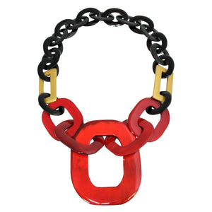 Buffalo Horn Necklace in Dye Lacquer Color - Many Colors Available - DIDAJ