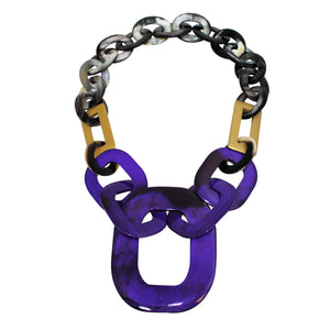 Buffalo Horn Necklace in Dye Lacquer Color - Many Colors Available - DIDAJ