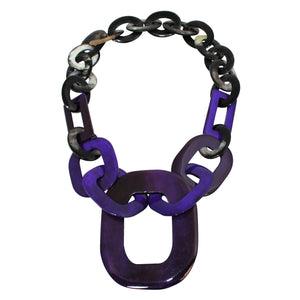 Buffalo Horn Necklace in Dye Lacquer Color - Many Colors Available - DIDAJ