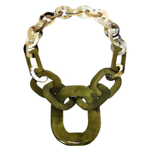 Buffalo Horn Necklace in Dye Lacquer Color - Many Colors Available - DIDAJ