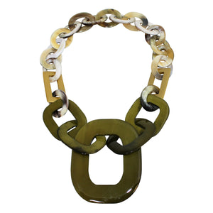 Buffalo Horn Necklace in Dye Lacquer Color - Many Colors Available - DIDAJ