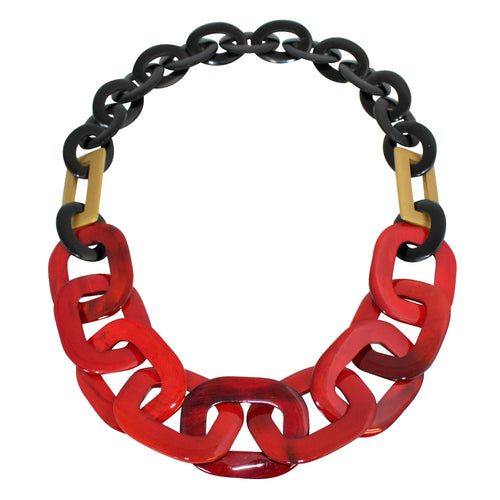 Buffalo Horn Necklace in Dye Lacquer Color - DIDAJ
