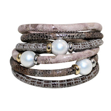 Load image into Gallery viewer, Italian Wrap Leather Bracelet With Mother of Pearl - DIDAJ