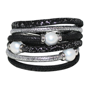 Italian Wrap Leather Bracelet With Mother of Pearl - DIDAJ
