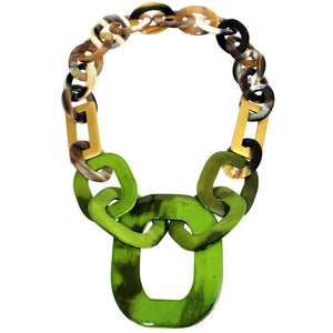 Buffalo Horn Necklace in Dye Lacquer Color - Many Colors Available - DIDAJ