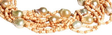Load image into Gallery viewer, Multi-Strand Italian Carniola and Natural Peach Baroque Pearl Necklace - DIDAJ