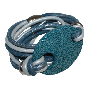 Italian Wrap Leather Bracelet With Stingray Buckle - DIDAJ