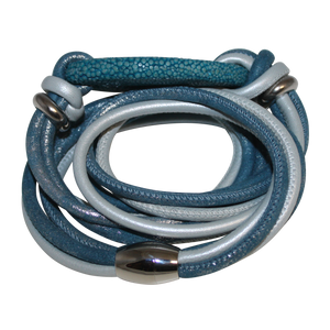 Italian Wrap Leather Bracelet With Stingray Buckle - DIDAJ