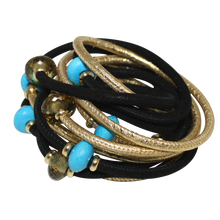 Load image into Gallery viewer, Italian Wrap Leather Bracelet With Gemstones &amp; Mother of Pearl - DIDAJ