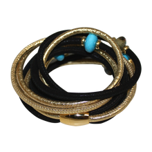 Load image into Gallery viewer, Italian Wrap Leather Bracelet With Gemstones &amp; Mother of Pearl - DIDAJ