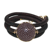 Load image into Gallery viewer, Italian Wrap Leather Bracelet With Stingray Connector - DIDAJ