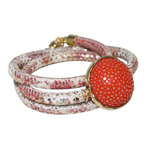 Italian Wrap Leather Bracelet With Stingray Connector - DIDAJ