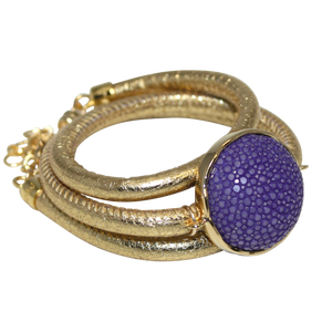Italian Wrap Leather Bracelet With Stingray Connector - DIDAJ