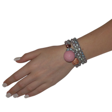 Load image into Gallery viewer, Gold &amp; Coral Snake Italian Wrap Leather Bracelet With CZ Slider &amp; Coral Stingray Sphere - DIDAJ