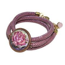 Load image into Gallery viewer, Italian Wrap Leather Bracelet With Russian Finift Buckle - DIDAJ