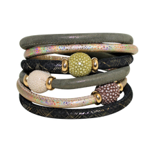 Load image into Gallery viewer, Italian Wrap Leather Bracelet With Stingray Beads - DIDAJ