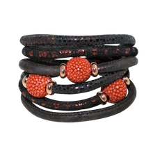Load image into Gallery viewer, Italian Wrap Leather Bracelet With Stingray Beads - DIDAJ