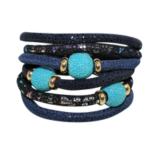 Load image into Gallery viewer, Italian Wrap Leather Bracelet With Stingray Beads - DIDAJ