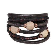 Load image into Gallery viewer, Italian Wrap Leather Bracelet With Stingray Beads - DIDAJ