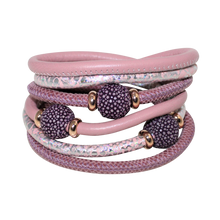 Load image into Gallery viewer, Italian Wrap Leather Bracelet With Stingray Beads - DIDAJ