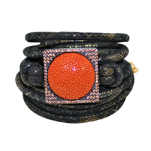 Load image into Gallery viewer, Italian Wrap Leather Bracelet With Stingray in CZ Buckle - DIDAJ