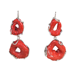 Italian Branch Coral Earrings