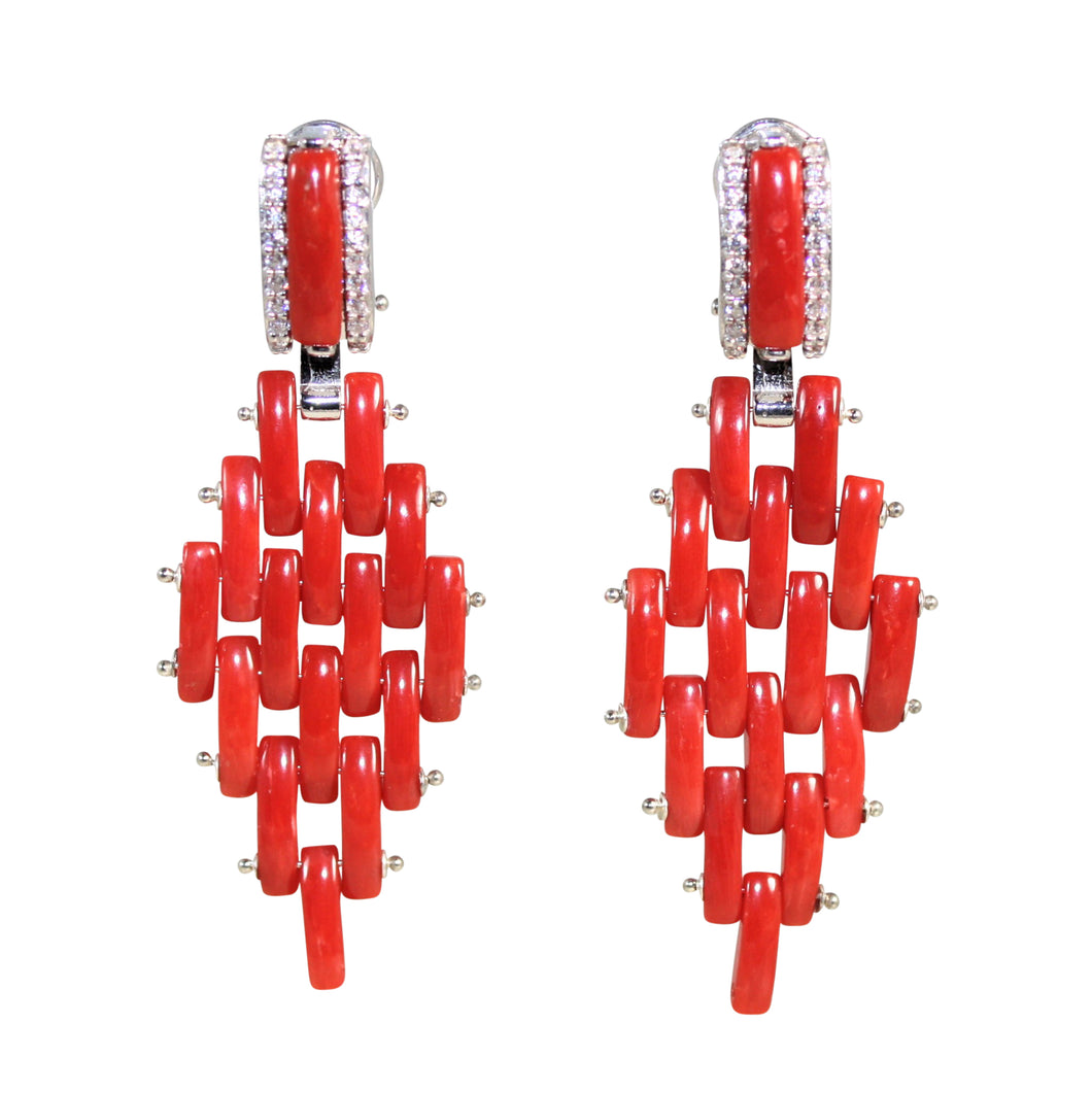 Italian Coral Earrings