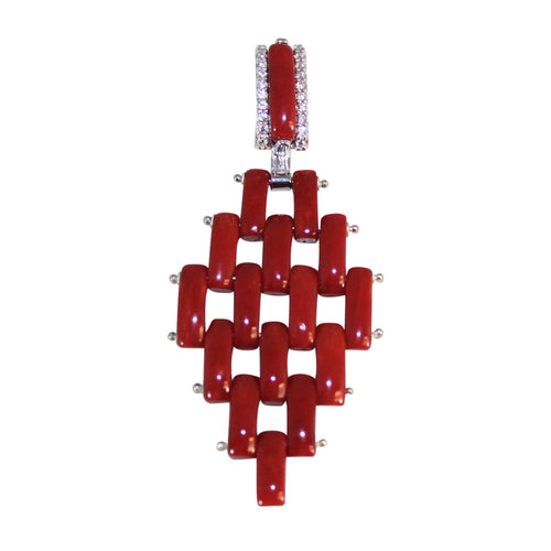 Italian Coral Link Pendant