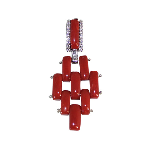 Italian Coral Link Pendant