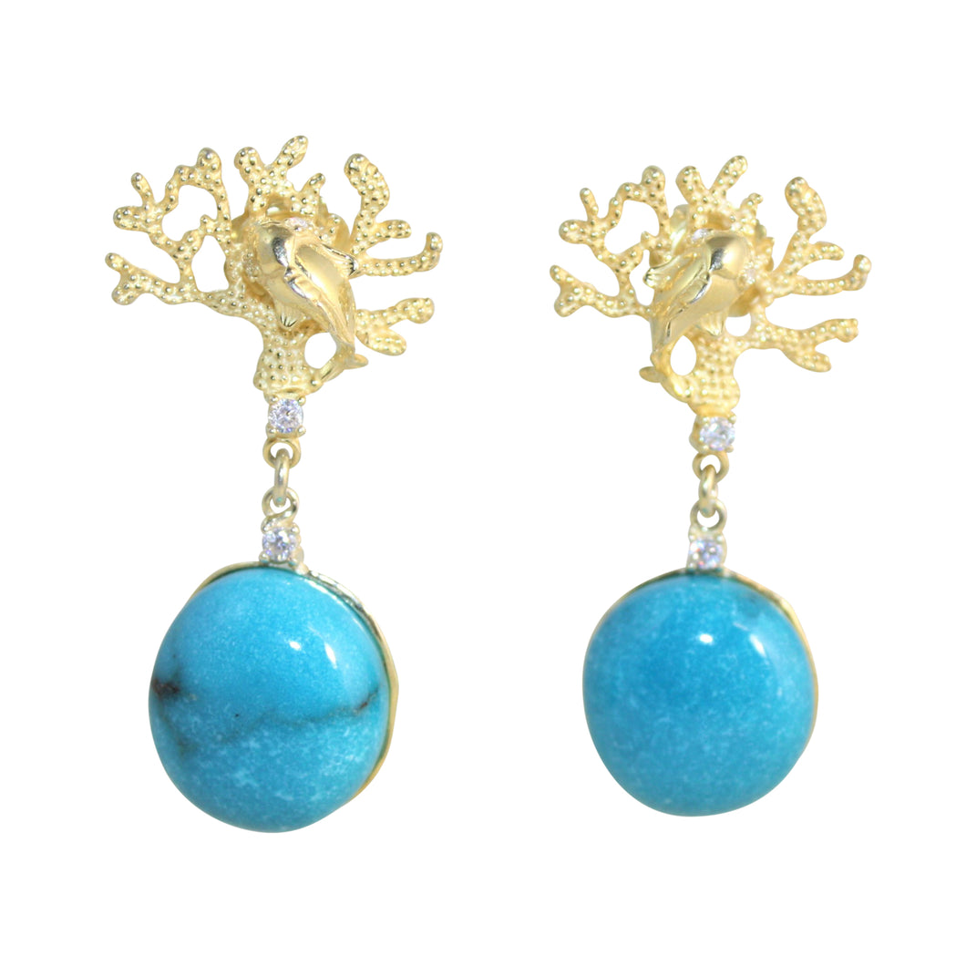 Italian Turquoise Earrings