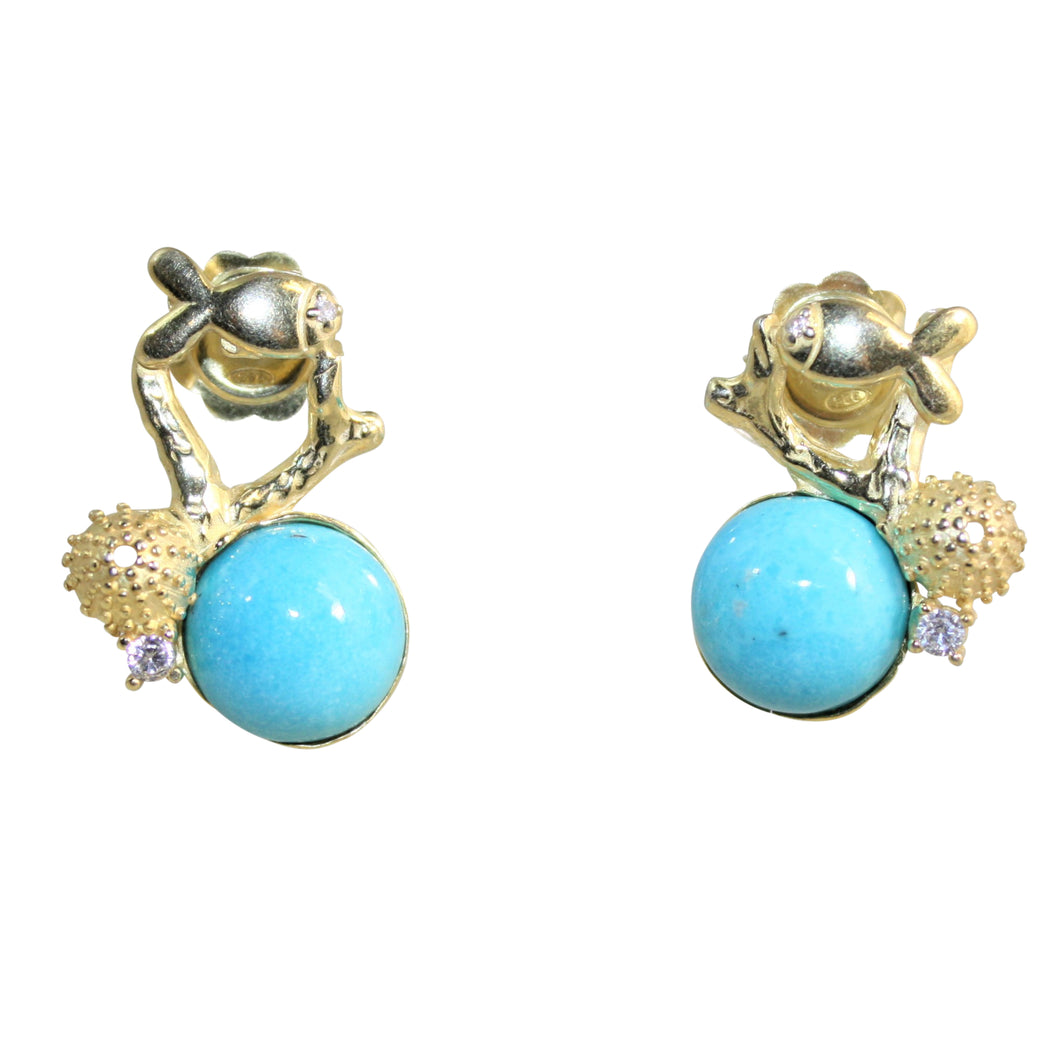 Italian Turquoise Earrings