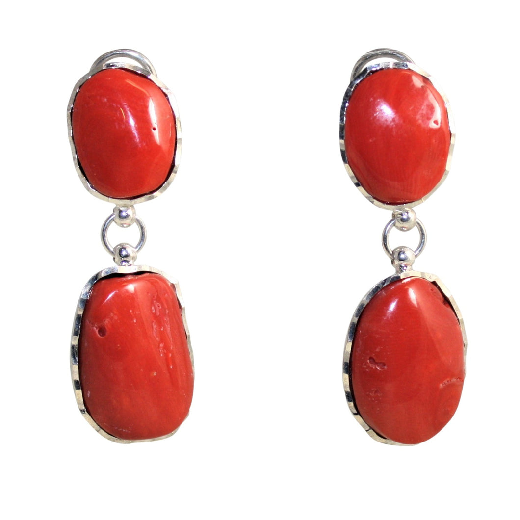 Italian Coral Earrings