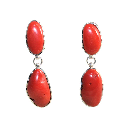 Italian Coral Earrings