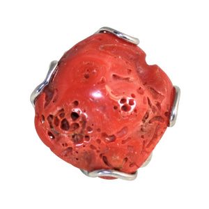 Italian Coral Cocktail Ring