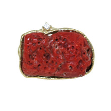 Load image into Gallery viewer, Italian Coral Cocktail Ring - DIDAJ
