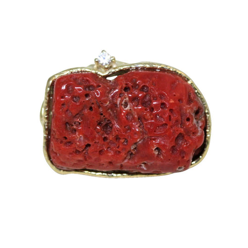 Italian Coral Cocktail Ring - DIDAJ