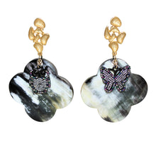 Load image into Gallery viewer, Buffalo Horn Flower Style Lacquered Earrings - DIDAJ